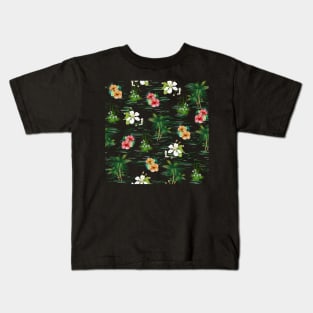 Tropical Cute Floral Pattern Kids T-Shirt